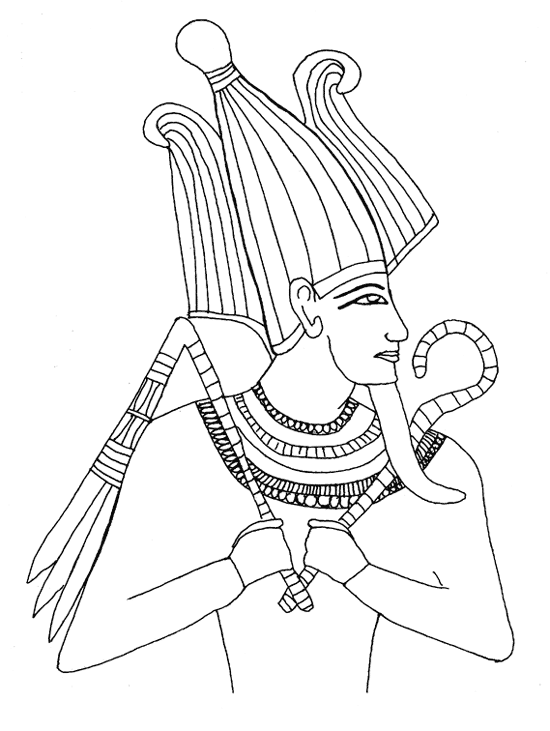 Faraón con sus símbolos