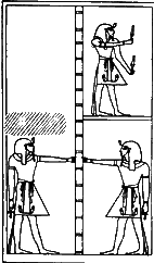 Imagen 2 El rey, identificado con Shu, soportando el cielo KV17 pared SO (d) Erik Hornung, Der Ägyptische Mythos von der Himmelskuh