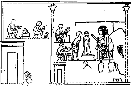 Taller del jefe de escultores, Iouty. Davies Amarna III, pl. XVIII